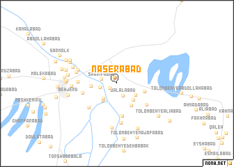 map of Nāşerābād