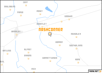 map of Nash Corner