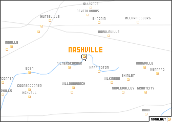 map of Nashville