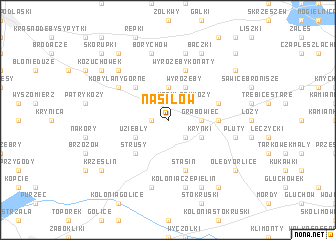 map of Nasiłów