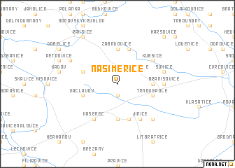 map of Našiměřice