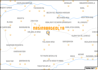 map of Naşīrābād-e ‘Olyā