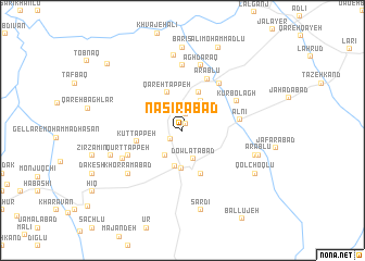 map of Naşīrābād