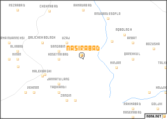 map of Naşīrābād