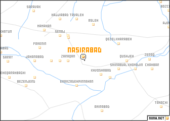 map of Naşīrābād