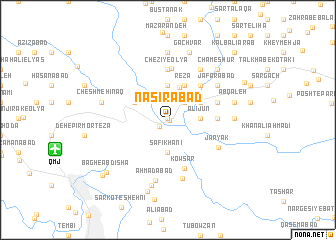 map of Naşīrābād