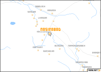 map of Naşīrābād