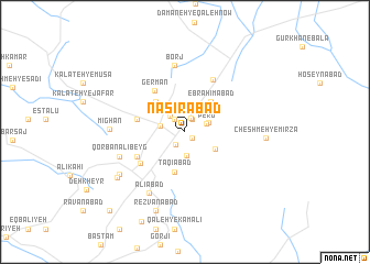 map of Naşīrābād