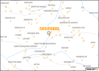 map of Naşīrābād