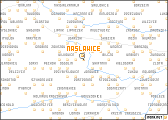 map of Nasławice