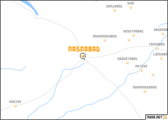 map of Naşrābād