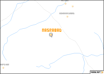 map of Naşrābād