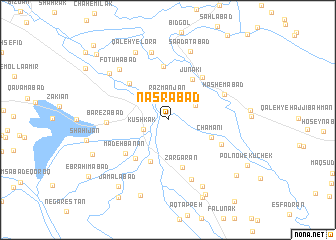 map of Naşrābād