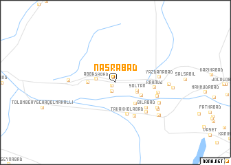 map of Naşrābād