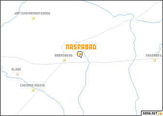map of Naşrābād