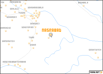 map of Naşrābād