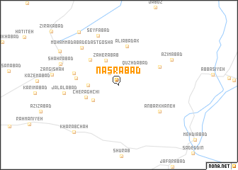 map of Naşrābād