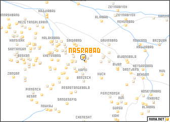 map of Naşrābād