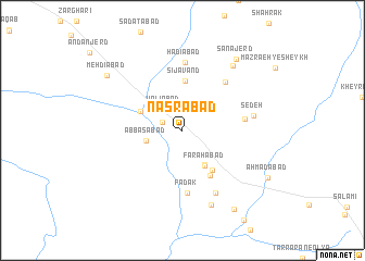 map of Naşrābād