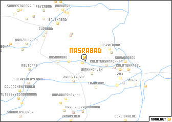 map of Naşrābād