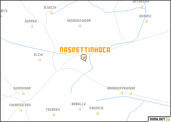 map of Nasrettinhoca
