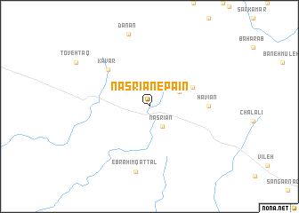 map of Naşrīān-e Pāʼīn