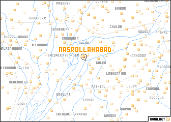 map of Naşrollāhābād