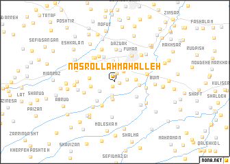 map of Naşrollāh Maḩalleh