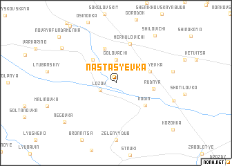 map of Nastasʼyevka