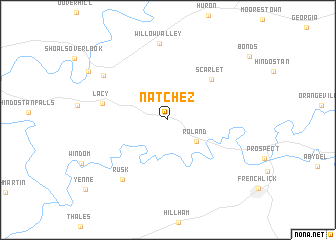 map of Natchez