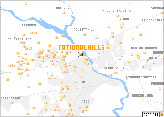 map of National Hills