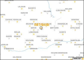 map of Natiškiai