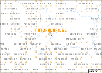 map of Natural Bridge