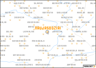 map of Naujasodžiai