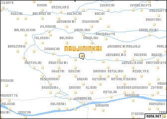 map of Naujininkai