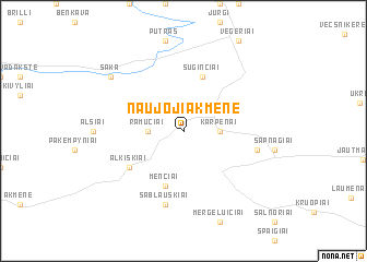map of Naujoji Akmenė