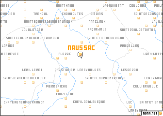 map of Naussac