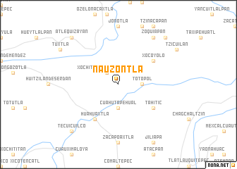 map of Nauzontla