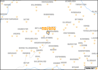 map of Nāvand