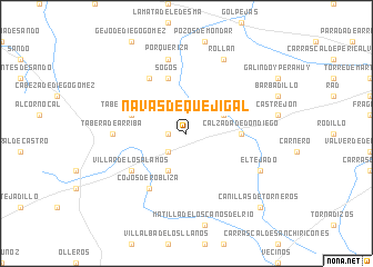 map of Navas de Quejigal