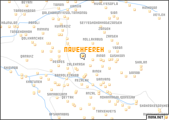 map of Nāvehfereh