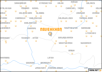 map of Nāveh Khān
