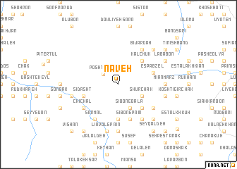 map of Nāveh