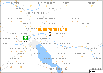 map of Nâves-Parmelan