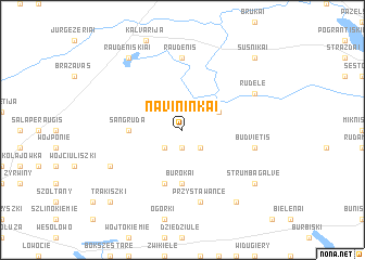 map of Navininkai