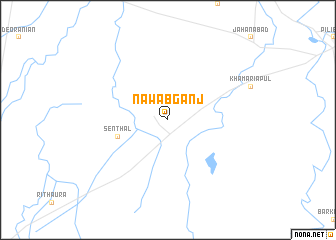 map of Nawābganj