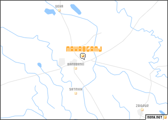 map of Nawābganj