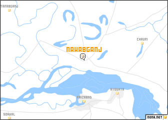 map of Nawābganj