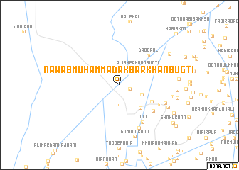 map of Nawāb Muhammad AkbarKhān Bugti