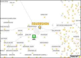 map of Nawābshāh